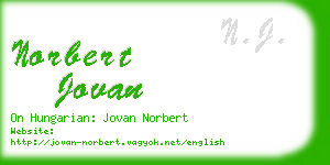 norbert jovan business card